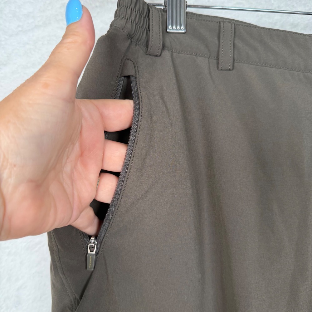 Merrell Cargo Capri Pants Mens 32 Brown Hiking Outdoor Cropped Lightweight B-560 - Picture 4 of 11